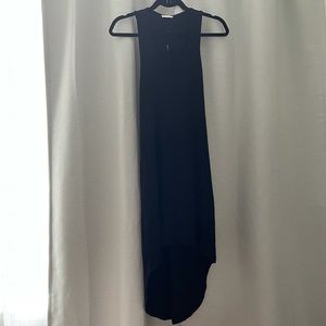 Black High Low midi dress with criss cross back